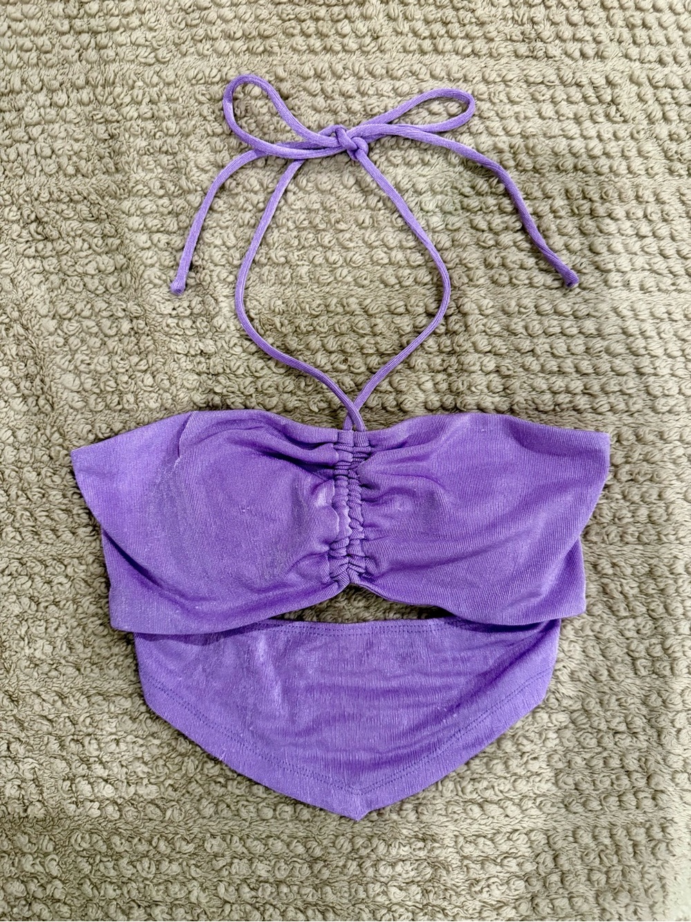 Princess Polly Purple Ruched Halter Top